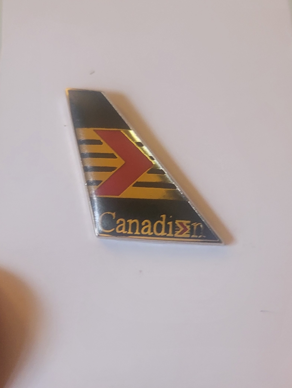 Canadian Airlines Tail Pin - Black, Red, Gold *Vintage*